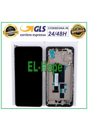 Cadre de e'cran LCD tactile en verre noir pour Xiaomi Redmi Note 10 Pro 5G