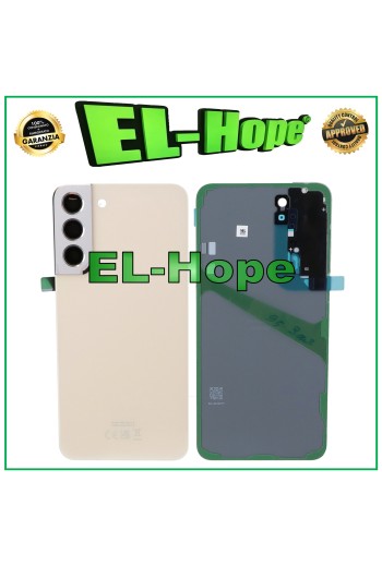 Coque en verre pour Samsung Galaxy S22+ Plus SM-S906, couvercle de batterie de origine, couleur cre'me