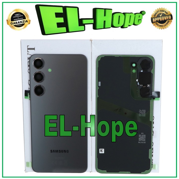 Coque arrie're de batterie de origine Samsung Galaxy S24 Plus SM-S926 Noir Onyx