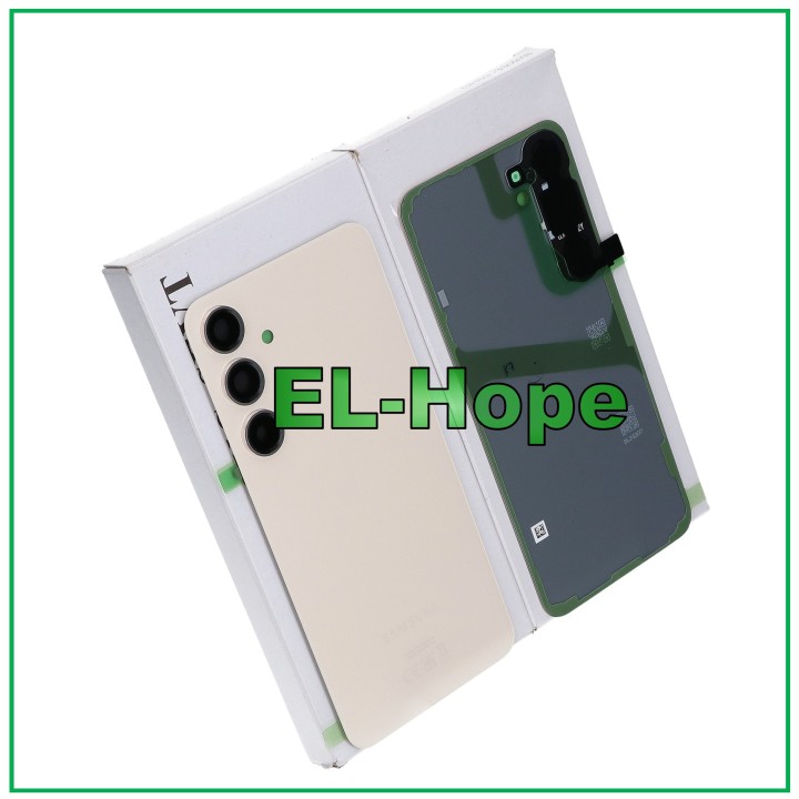 Coque en verre pour Samsung Galaxy S24 Plus SM-S926, couvercle de batterie de origine, couleur cre'me