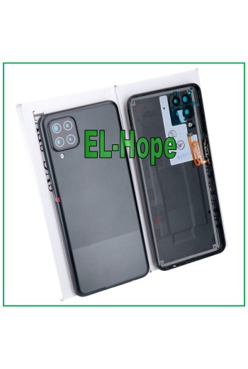 Cache batterie arrie're noir de origine pour Samsung Galaxy A12 SM-A125
