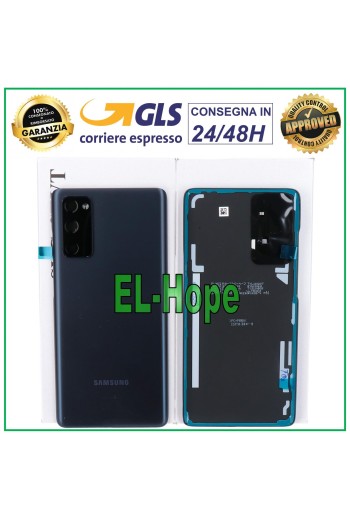 Coque arrie're de origine Samsung Galaxy S20 FE SM-G780, cache batterie bleu marine nuage