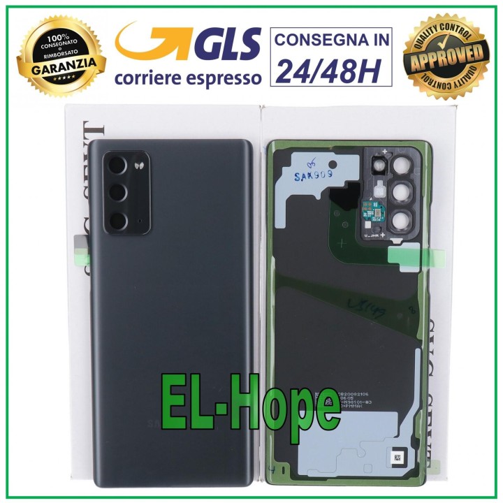 Coque arrie're de batterie de origine grise pour Samsung Galaxy Note 20 SM-N981