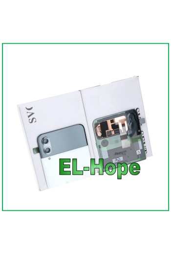 Écran externe en verre de origine Samsung Galaxy Z Flip 4 5G SM-F721 Blanc
