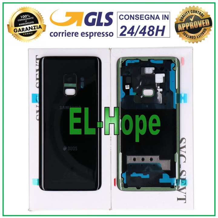 Vitre arrie're avec batterie de origine Samsung Galaxy S9 2018 SM-G960 FN Coque noire