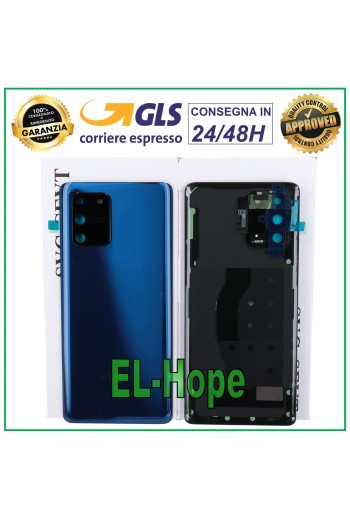 Coque arrie're de batterie bleu prisme de origine pour Samsung Galaxy S10 Lite SM-G770
