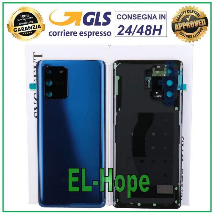 Coque arrie're de batterie bleu prisme de origine pour Samsung Galaxy S10 Lite SM-G770