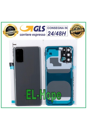Coque arrie're en verre gris pour Samsung Galaxy S20 Plus SM-G985