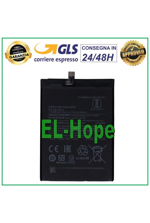 Batterie BN53 pour Xiaomi Redmi Note 9 Pro / Pro Max (M2003J6, M2003J6B2G) 5020 mAh