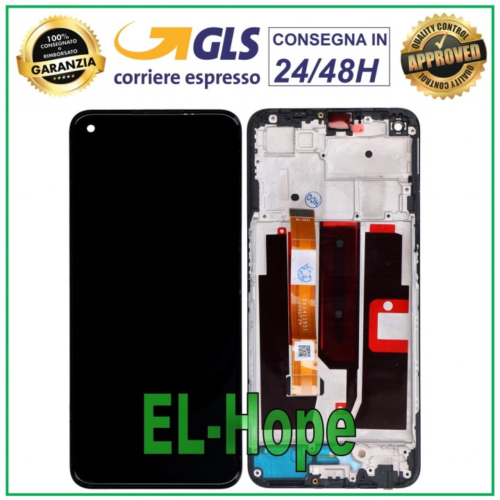 Cadre de e'cran LCD pour Oppo A93 5G PCGM00, e'cran tactile en verre, noir