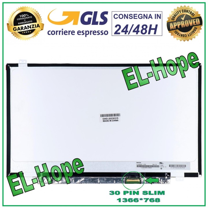 Écran LCD 14  30 broches pour ordinateur portable ASUS X450 X441 V451