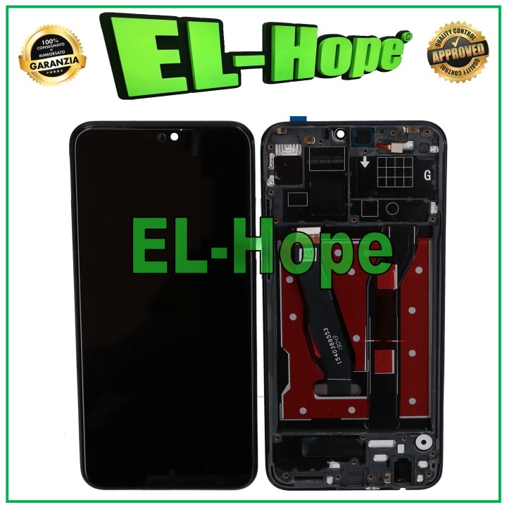 Cadre de e'cran tactile en verre noir pour Honor 8X JSN-AL00 TL00 / View 10 Lite JSN-L21
