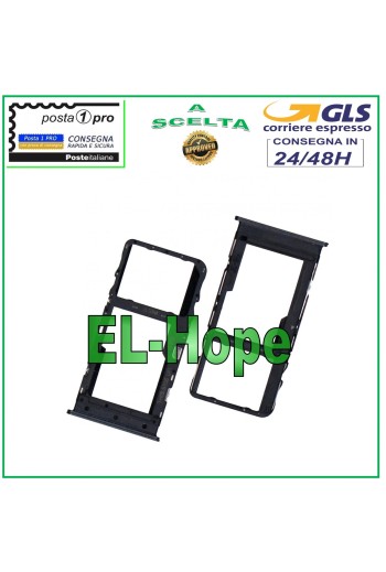Compartiment pour carte nano SIM + micro SD TCL 30XE 5G / 30V 5G, boi'tier noir