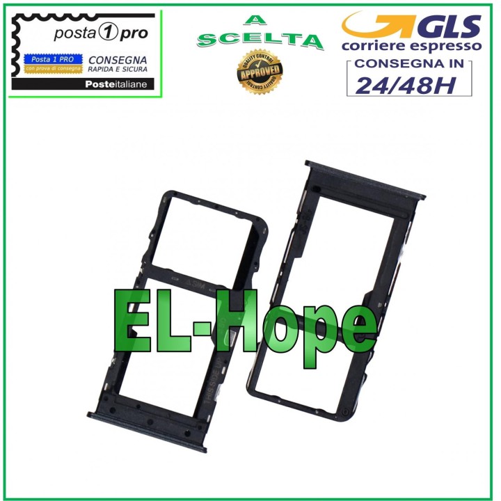 Compartiment pour carte nano SIM + micro SD TCL 30XE 5G / 30V 5G, boi'tier noir