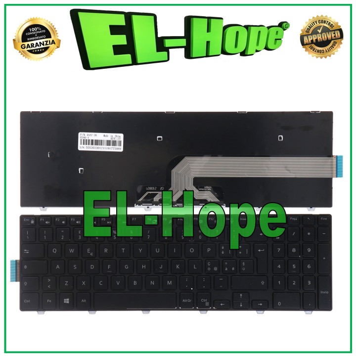 Clavier italien pour ordinateur portable Dell 17 5000 5748 5749 5755 5758 5759, noir