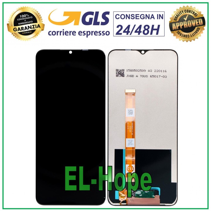 Écran LCD tactile assemble' noir pour Oppo A54S (CPH2273)
