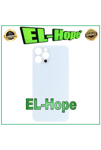 Coque arrie're en verre avec grand trou pour iPhone 12 Pro Max, argente'e