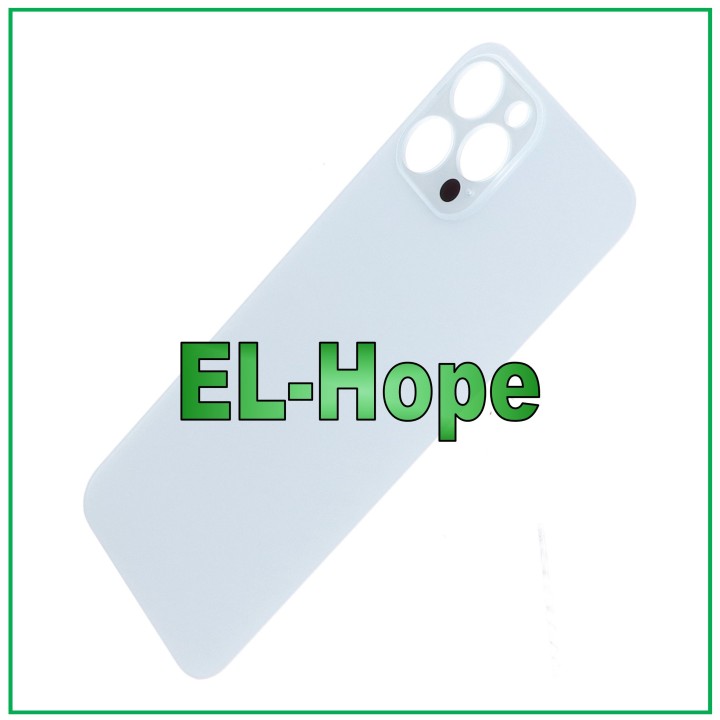 Coque arrie're en verre avec grand trou pour iPhone 12 Pro Max, argente'e
