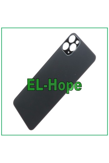 Vitre arrie're pour iPhone 11 Pro Max, grand trou, gris side'ral