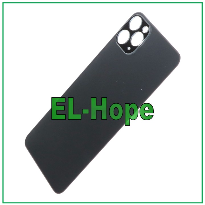 Vitre arrie're pour iPhone 11 Pro Max, grand trou, gris side'ral