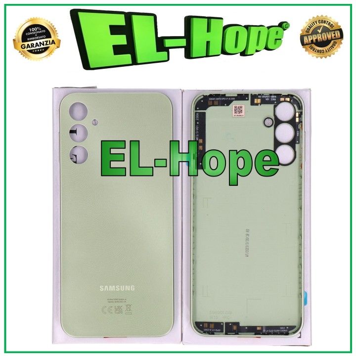 Coque arrie're originale Samsung Galaxy A14 5G SM-A146B Vert citron avec cache batterie