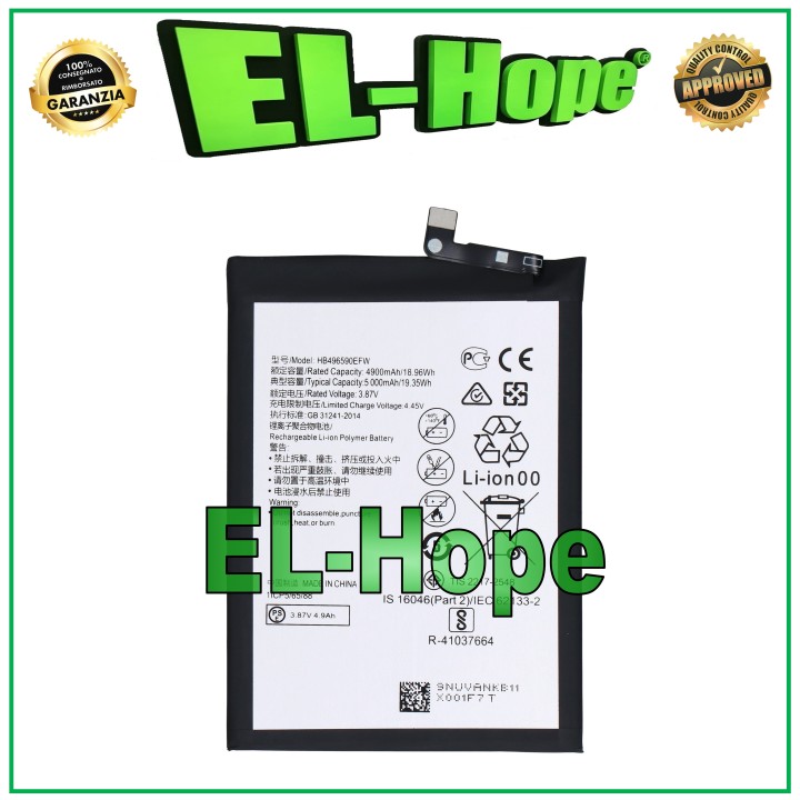 Batterie HB496590EFW pour Honor X6 VNE-LX1 VNE-LX2 5000 mAh, e'quivalente a' le originale