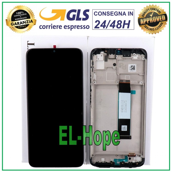 Écran LCD + cadre de origine Xiaomi Redmi 9T M2010J19SY, vitre tactile noire