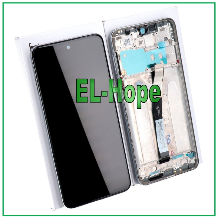 Écran LCD tactile de origine pour Xiaomi Redmi Note 9 Pro Max M2003J6B1I, cadre blanc