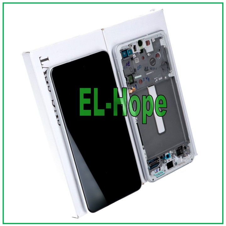 Écran tactile LCD de origine pour Samsung S21 FE SM-G990B, cadre blanc, GH82-26420B