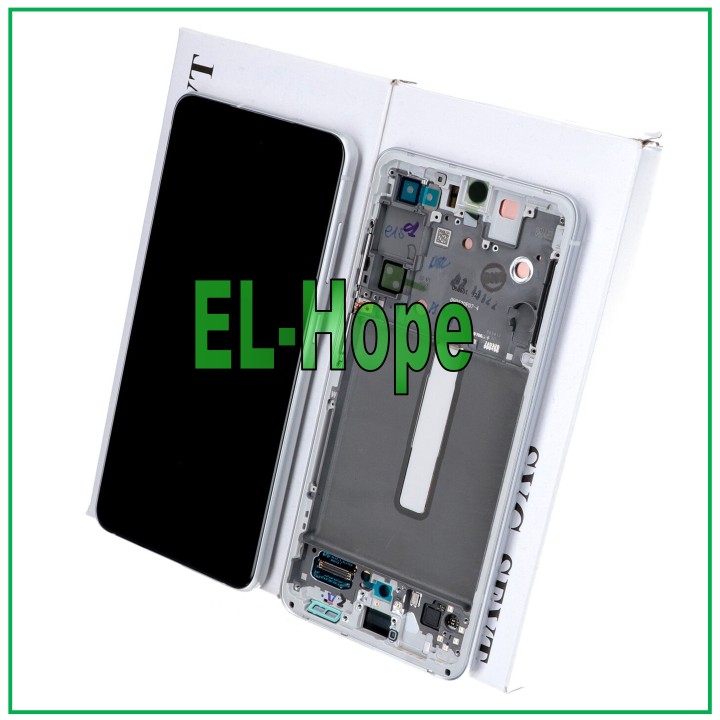 Écran tactile LCD de origine pour Samsung S21 FE SM-G990B, cadre blanc, GH82-26420B