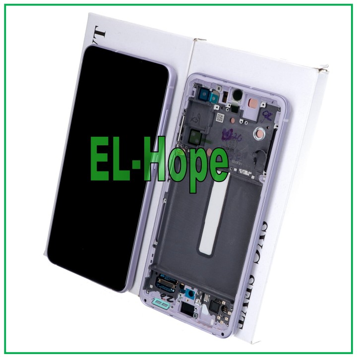 Écran tactile LCD de origine pour Samsung S21 FE SM-G990B, cadre violet GH82-26420D