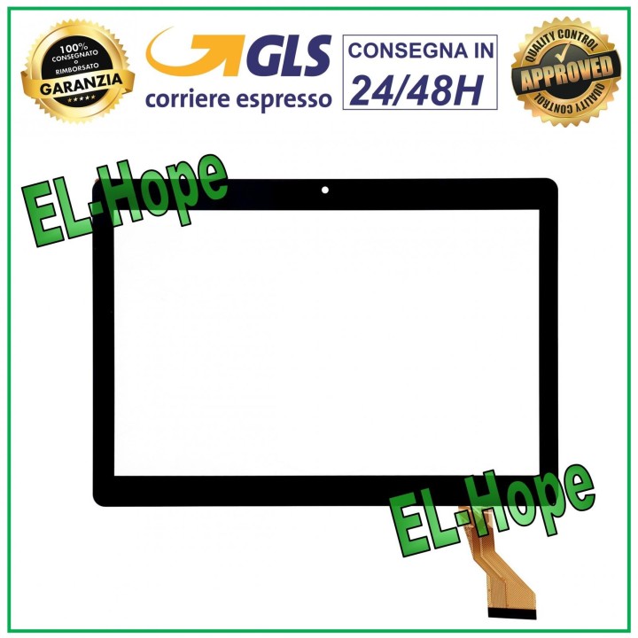 TABLETTE TACTILE EN VERRE LNMBSS GT10PG127 V2.0 CODE FLATE HN 1040-FPC-V1 NOIR
