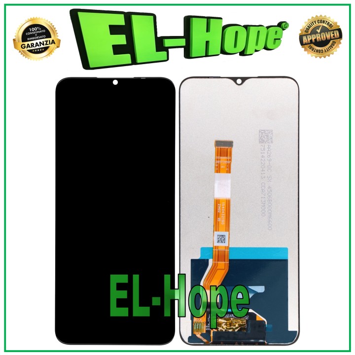 Écran LCD tactile en verre noir pour Oppo Realme Narzo 50A RMX3516