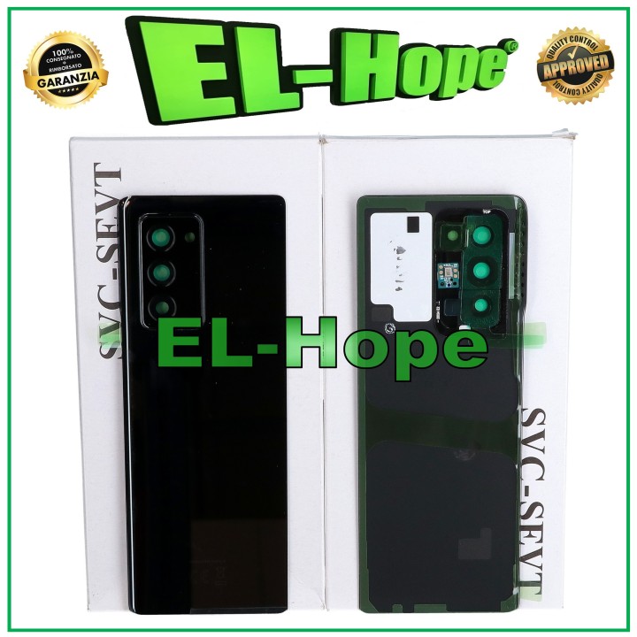 Coque arrie're noire de origine pour Samsung Galaxy Z Fold 2 5G SM-F916B