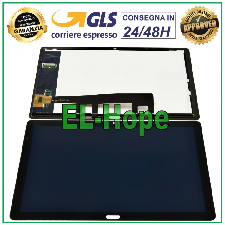Écran LCD tactile en verre noir pour Huawei MediaPad M5 Lite 10 BAH2-W19 AL00