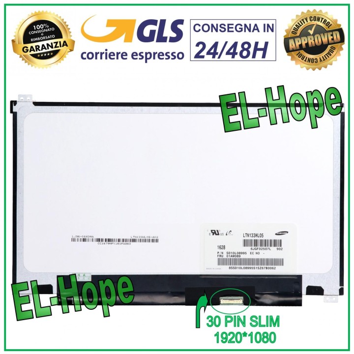 Écran LCD B133HAN04.4 pour ordinateur portable 13,3  30 broches, e'cran LED Full HD 1920 x 1080
