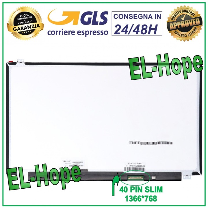 Écran LCD LP156WHB-TLC2 pour ordinateur portable 15,6 pouces, 40 broches, fin, 1366 x 768, e'cran LED HD