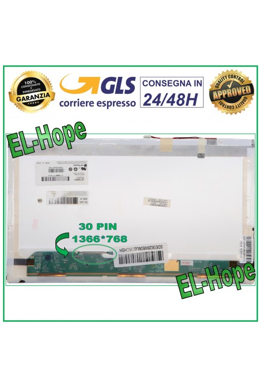 Écran LCD B156XW01 pour ordinateur portable 15,6 pouces, 30 broches, re'solution 1366 x 768, HD