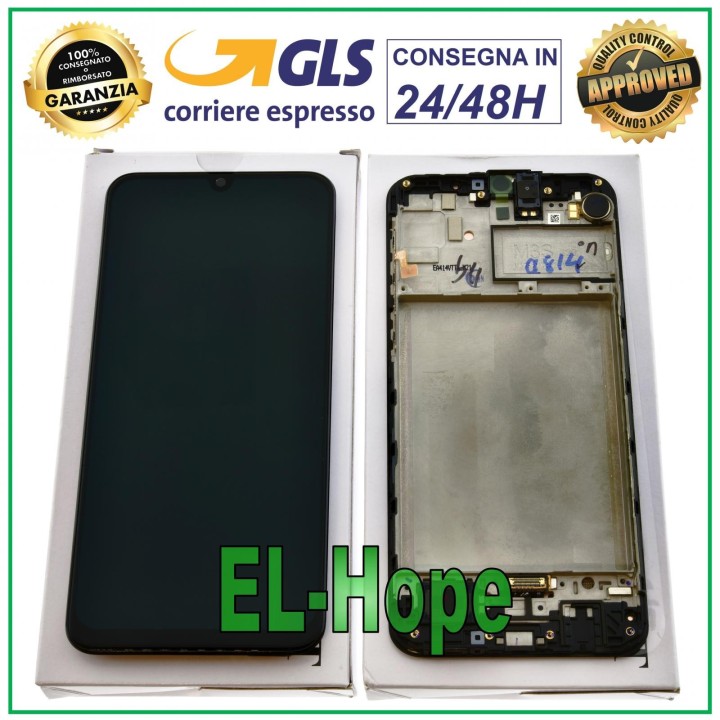 Écran LCD tactile 6,4 pouces noir avec cadre de origine pour Samsung Galaxy M30s SM-M307F