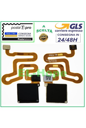 Cle' plate avec capteur de empreintes digitales pour Huawei P9 EVA-L09 L19 29 Noir