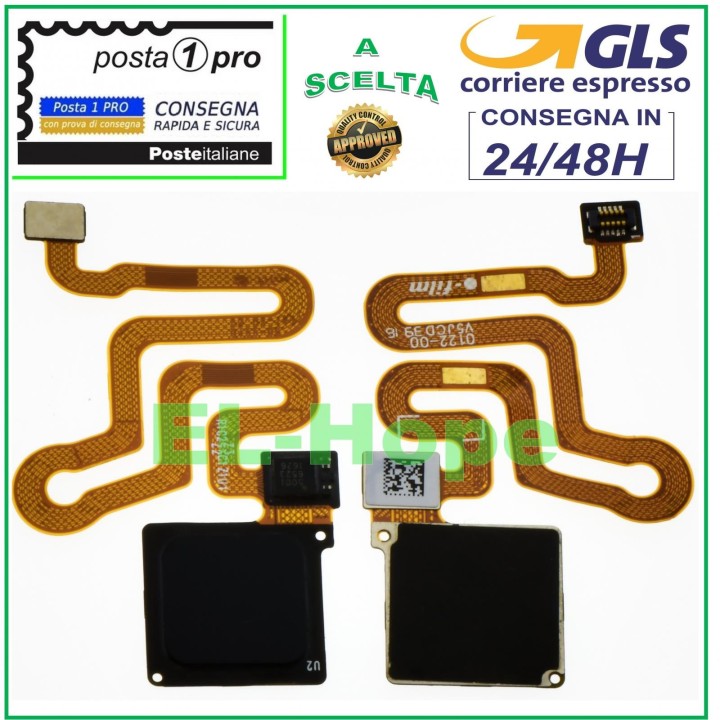 Touche plate avec capteur de empreintes digitales pour Huawei P9 Plus Vie-L09 Noir