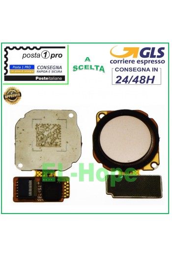 Touche plate avec capteur de empreintes digitales pour Huawei Mate 20 Lite SNE-LX1 Or