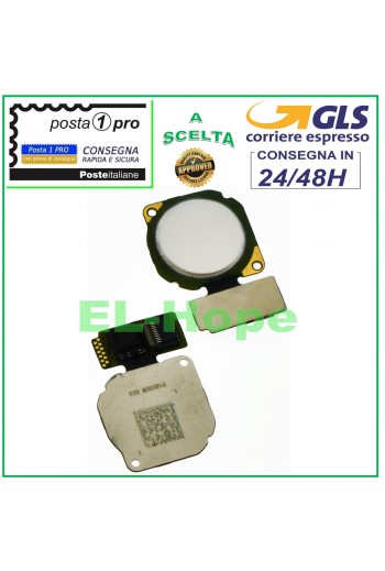 Bouton de accueil et capteur de empreintes digitales pour Huawei P Smart Plus INE-LX1 Nova 3i Blanc