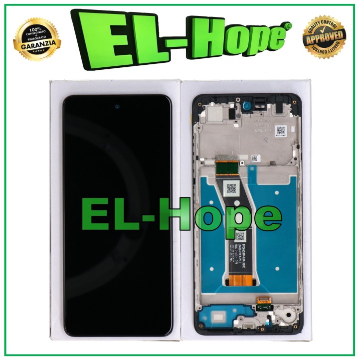 Cadre de affichage + e'cran tactile LCD de origine pour Motorola Moto G04 XT2421 Noir