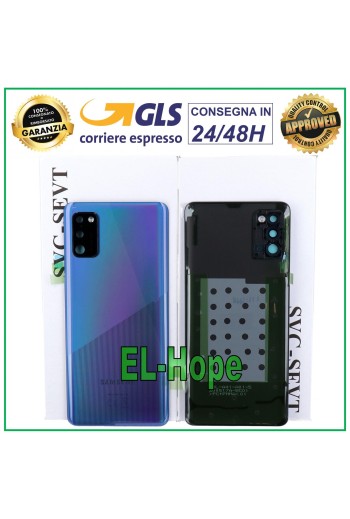 Coque arrie're en verre bleu pour Samsung Galaxy A41 SM-A415