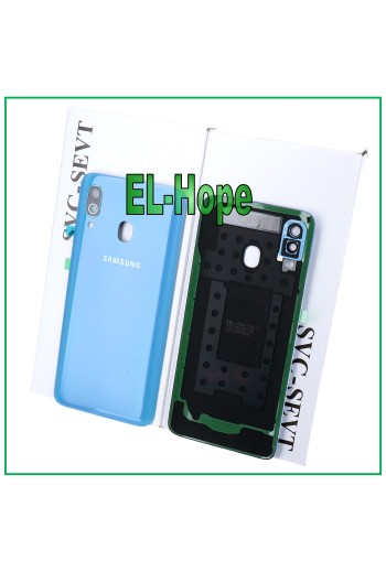 Coque arrie're en verre bleu pour Samsung Galaxy A40 SM-A405