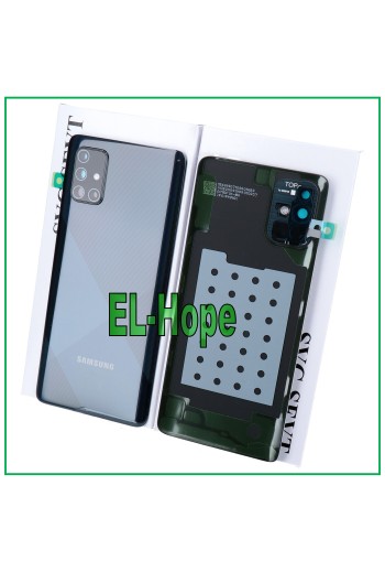 Coque arrie're et cache batterie de origine pour Samsung Galaxy A71 SM-A715, noir