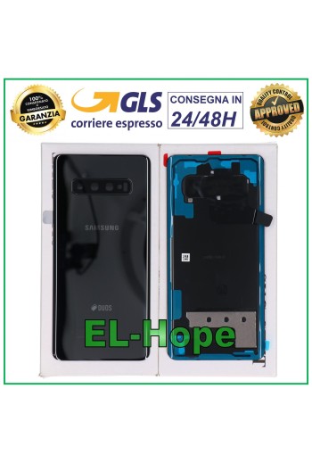 Coque arrie're de batterie noire de origine pour Samsung Galaxy S10 Plus SM-G975