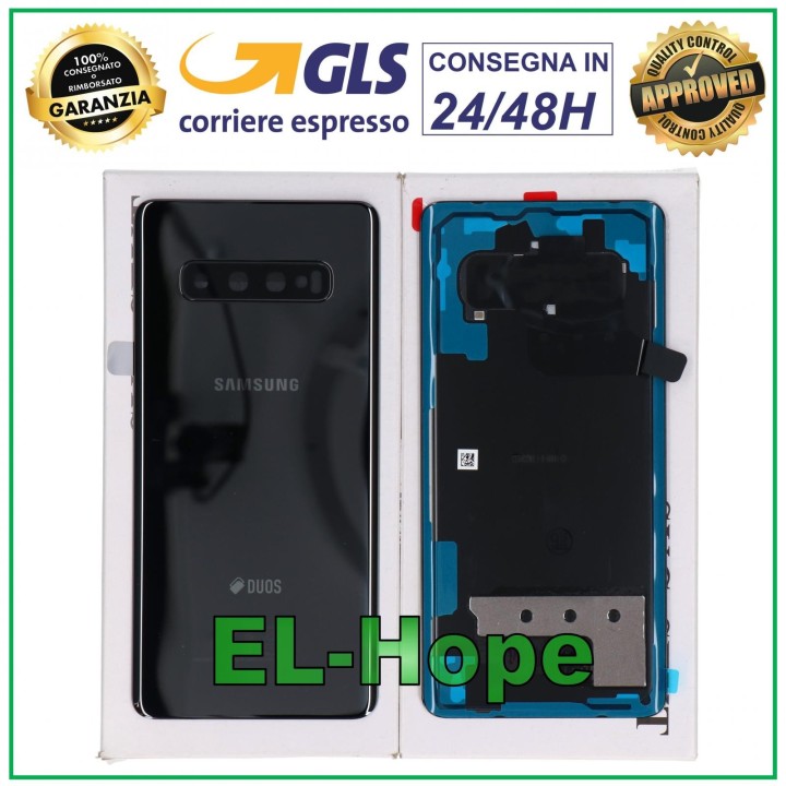Coque arrie're de batterie noire de origine pour Samsung Galaxy S10 Plus SM-G975