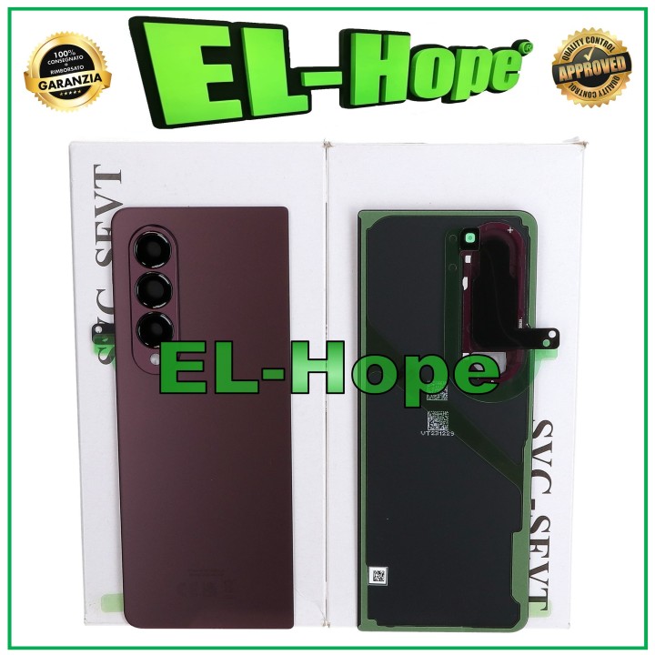 Coque arrie're bordeaux de origine pour Samsung Galaxy Z Fold 4 5G SM-F936B